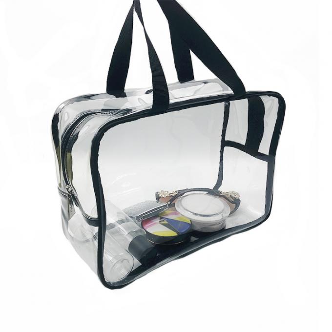 Сумка tote гигиенической косметикаи заплыва пляжа перемещения PVC изготовленной на заказ моды пластиковая водоустойчивая прозрачная ясная