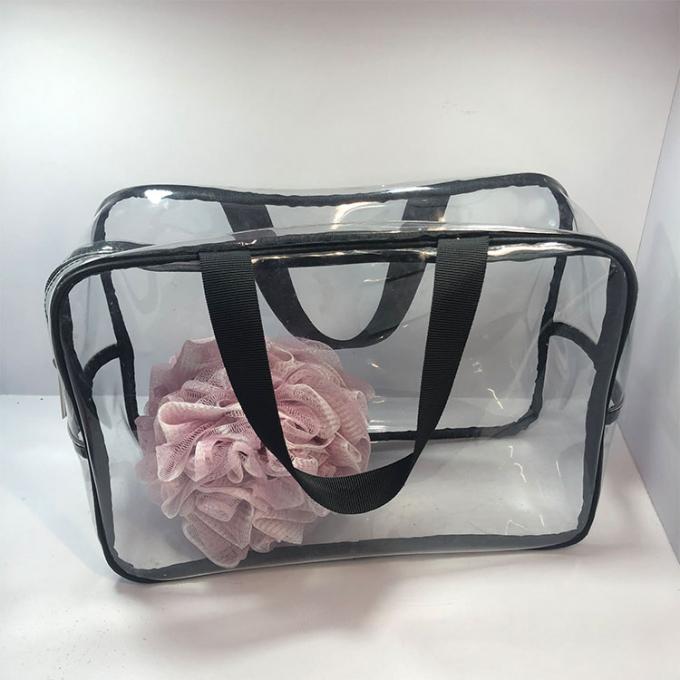 Сумка tote гигиенической косметикаи заплыва пляжа перемещения PVC изготовленной на заказ моды пластиковая водоустойчивая прозрачная ясная