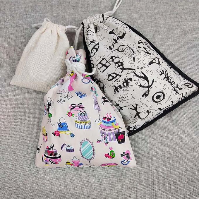 Дешевый холст сумки drawstring ткани цены по прейскуранту завода-изготовителя выдвиженческий сделанный в низком уровне Китая